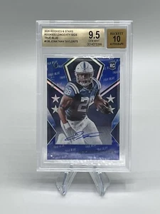 Tarjeta de fútbol americano Panini Rookies Stars 2020 #108 Jonathan Taylor automática azul verdadero/75 - Imagen 1 de 3