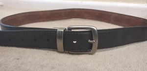 COLUMBIA Size L 38" to 40" BLACK FauxLEATHER Thick BELT 1&1/2" Wide - Picture 1 of 5