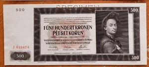 1942 Czechoslovakia Specimen 500 Korun - Picture 1 of 3