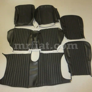 Juego Completo Funda Asiento Fiat Dino Spider 2000 1ª Serie Negro 1967-69 Nuevo - Imagen 1 de 1
