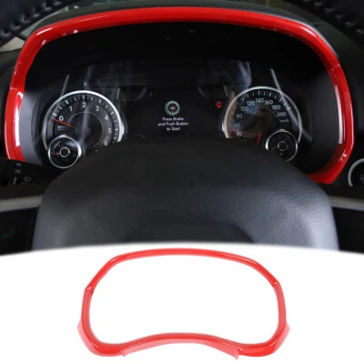 Car Dashboard Meter Frame Cover Trim Decoration For Dodge Ram 1500 2018-2020 Red Foto 1 de 4