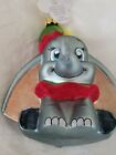  Disney Store Dumbo Elephant W Hat  Blown Glass Christmas Ornament