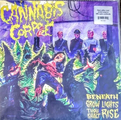 CANNABIS CORPSE BENEATH GROW LIGHTS THOU SHALL RISE - NEON YELLOW VINYL "NEW" - Image 1 of 2
