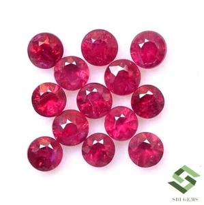 2.50 mm Natural Ruby Round Diamond Cut Lot 20 Pcs 1.73 CTS Mozambique Loose Gems - Picture 1 of 6