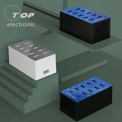 10 Port 5V USB Charger Fast Charging Desktop Charger Multiple Device Adapter - Image 1 of 4