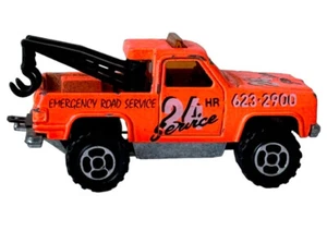 Majorette Depanneuse Orange Die Cast Tow Truck No. 228 Wrecker 24 HR Service - Picture 1 of 11