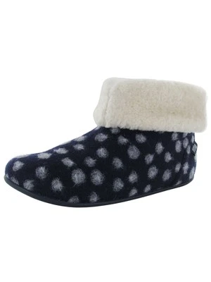 Fitflop Womens Sarah Shearling Dots Slipper Shoes, Midnight Navy, US 5 - Image 1 of 3