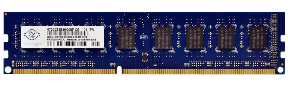Nanya 2GB (1x2GB) DDR3 NT2GC64B8HC0NF-CG 2Rx8 PC3-10600U-9-10-B0 - Bild 1 von 1