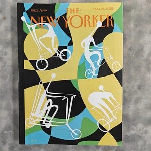 The New Yorker Magazine May 16 2022 No Label Abstract Cyclists Cover VG - Picture 1 of 1