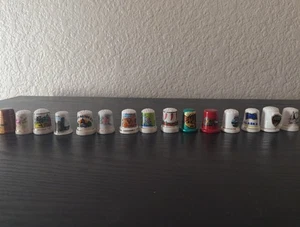 Lote De Colección De 15 Dedales Souvenir Estados Mixto Madera/Cerámica  - Imagen 1 de 4