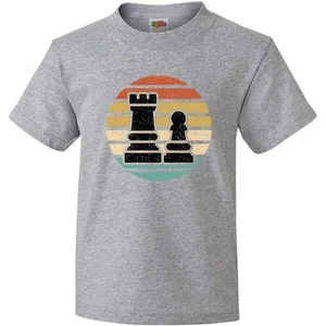 Inktastic Chess Player Retro Sunset Youth T-Shirt Competition Club Tee Kids Teen - Picture 1 of 11