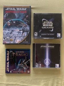 LOTE DE CD-ROM PC 4-STAR WARS EMPIRE AT WAR, GALAXIAS, DETRÁS DE LA MAGIA, CABALLERO JEDI 2 - Imagen 1 de 11