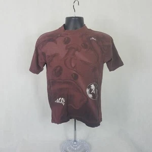 Vintage Maui and Sons Graphic Surf Beach T Shirt All-Over Print Sharks S/M - Picture 1 of 8