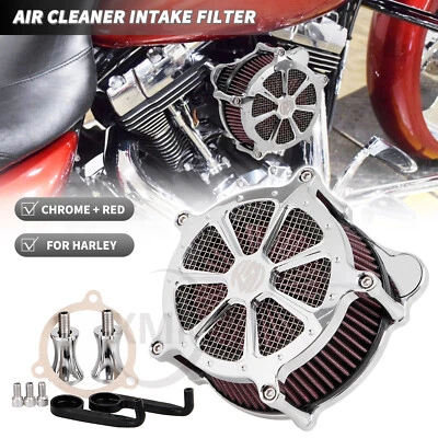 Filtro de admisión rojo filtro de aire RSD para Harley Road Electra Glide FLHT FLHTK FLHTP Foto 1 de 4