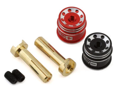 Рукоятки пулевой вилки радиатора Yeah Racing с пулями 4 мм (черные/красные) [YEA-WPT-0159] - Изображение 1 из 2