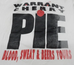 Warrant Cherry Pie T-Shirt Blood Sweat & Beers Tours M Pullover Short Sleeve - Picture 1 of 24