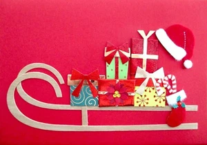 Papiro Gemma Impilato Regali su Slitta Biglietto Auguri Natale ~Consegna Speciale - Foto 1 di 4