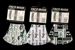 Ohiopyle Prints Set of 3 Coopersville High School Broncos 2 Layer Face Masks - Picture 1 of 8