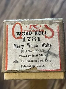 Rollo de palabras para piano QRS 1731 vals Merry Widow Frank Milne - Imagen 1 de 2