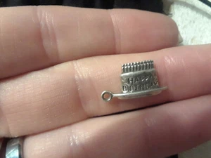 Sterling Silver Birthday Cake Charm F20 - Picture 1 of 4