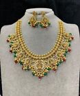 Gold Plated Necklace Set Indian Bollywood Bridal Party Wear Weding Women Ml14