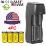 10-Pack 3.7V 16340 Rechargeable Batteries With USB Charger For Arlo Cameras & More