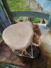 **awesome Vintage Native American Small Rawhide Drum Prayer Personal  Deco !!*