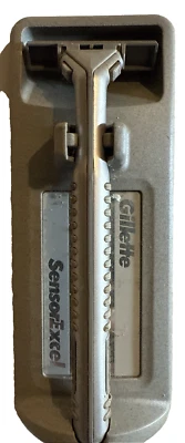 Original Gillette Sensor Excel Maquinilla de afeitar mango de metal + 2 cartuchos EE. UU. 1993 - Imagen 1 de 2