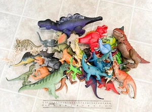 Lot of 30 Plastic Various Dinosaurs  Large & Small Toys Kids Dino Play - Picture 1 of 8