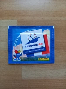 Panini Fußball WM 1998 France 1 Sammelsticker Tüte in OVP Rückseite vertikal - Bild 1 von 2