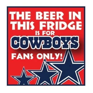 Dallas Cowboys NFL Football Beer Fridge Warning Refrigerator Magnet 4by4 inches - Picture 1 of 1