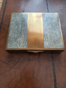 Art Deco brass cigarette box - Picture 1 of 6