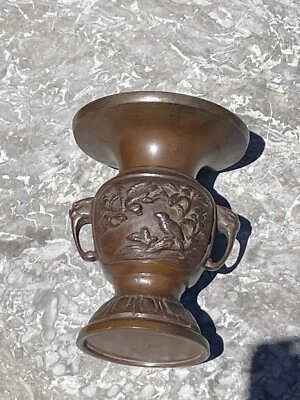 vase bronze ancien japon  - Photo 1/4