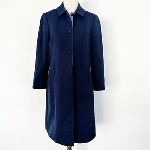 Jigsaw Navy Long Line Jacket Size 10 - Picture 1 of 6