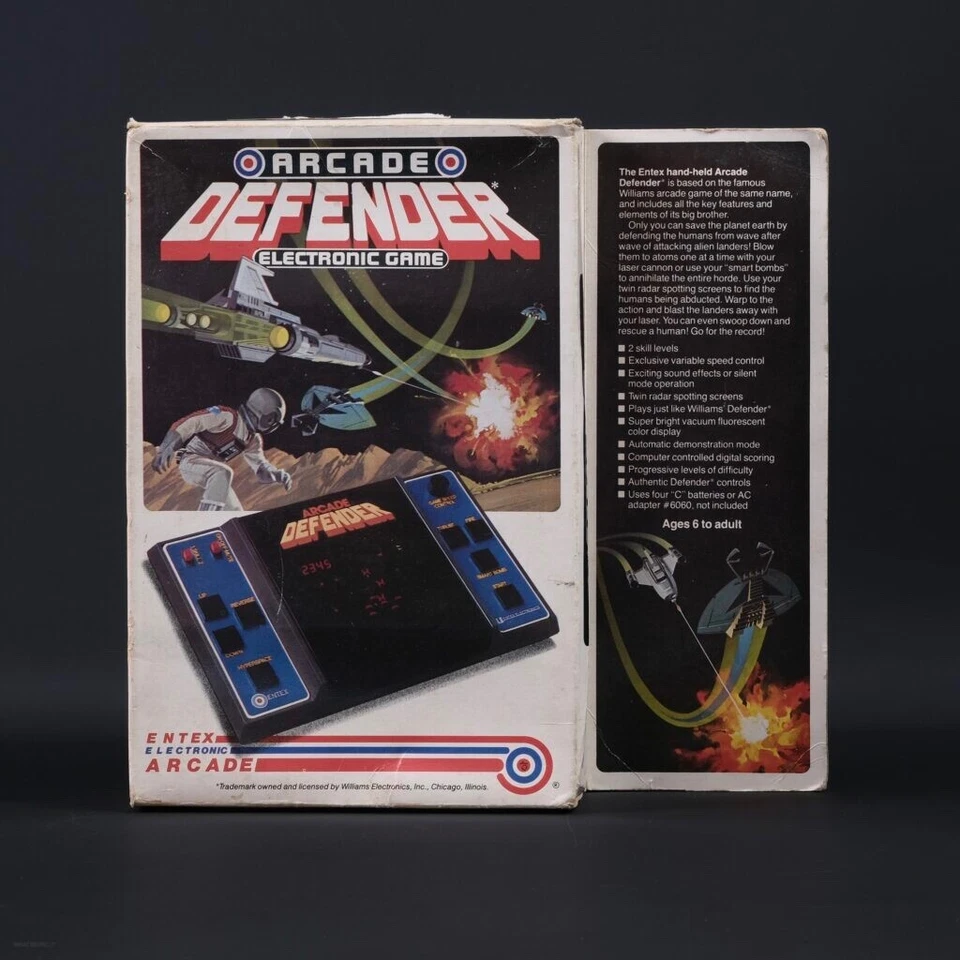1982 Entex Arcade Defender Electronic Handheld Game Tested Working Collectible - Image 1 of 1