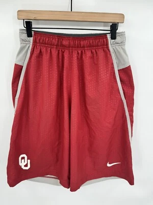 Nike Oklahoma Sooners Shorts Mens Medium Red Dri-Fit Drawstring Pockets Athletic - Image 1 of 4