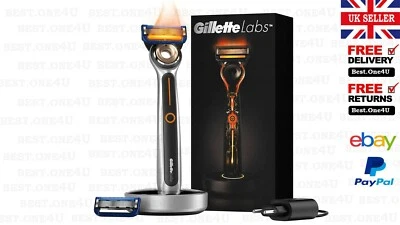 Gillette Labs Heated Razor For Men Starter Kit + 1 Blade, Gift Set Ideas for Him