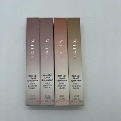 MALLY ¡Abre! Sombra de ojos líquida cobre cuarzo arena dorada 2x y trío dorado cepillado Foto 1 de 3