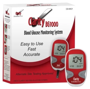 Kit medidor de glucosa en sangre CD-BG1 Clarity Diagnostics Clarity BG1000 resultados de 5 segundos - Imagen 1 de 1