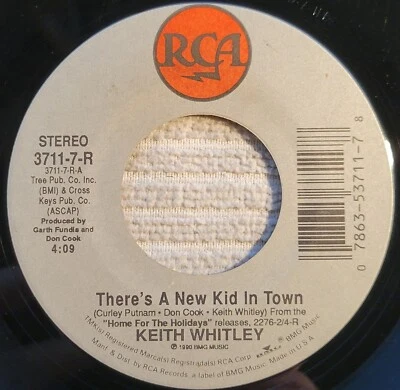 Keith Whitley "There's A New Kid In Town / A Christmas Letter" weak VG - Image 1 of 3