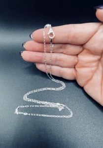 Collana catena fermacarte argento sterling 20" nuova condizione regolabile - Foto 1 di 8