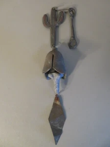 Vintage Joe Ursutz MCM Cast Bronze Wind Bell Chime w/ Saguaro Soleri Foundry - Picture 1 of 5
