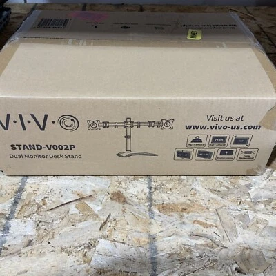 VIVO Dual Monitors Desk Mount Stand-V002P for 2 LCD Screens Fit most 13" to 27" - Image 1 of 3