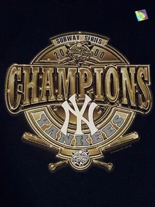 Camiseta Vintage Nueva con Etiquetas Serie Subway NY Yankees 2000 Campeones de la Serie Mundial RARA - Imagen 1 de 5