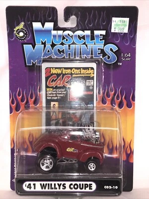 Muscle Machines 1941 Willys “Gasser”Coupe 2001 FUNLINE  CARtoons 1:64 - Image 1 of 4