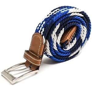Anchor21 Elastic Braided Belts For Men Stretch Woven Fabric Web Belts for Jeans