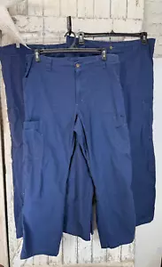 Carhartt Hose Herren Large Straight Leg Kordelzug Blau Taschen Leicht Posten - Bild 1 von 6