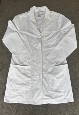 Cherokee Project Lab Coat Women Size Large White Polyester Long Sleeve Button-Up - Image 1 of 4