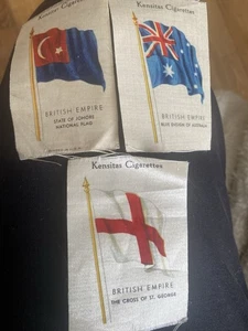 Vintage RARE Kensitas Cigarettes British Empire Flags SILK Cards Issued 1934 - Picture 1 of 4