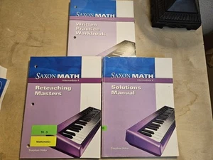 Saxon Math Intermediate 4 Set Of 3 Books Solutions/ Reteaching/ Written Practice - Picture 1 of 4